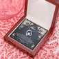 White gold Heart neckless with crystals, polished pendant for military mom
