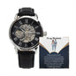 Men's Openwork Watch for my Husband with message card