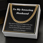 To my amazing husband cuban link chain