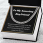 To my amazing boyfriend cuban link chain