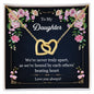 Never apart interlocking heart necklace to daughter
