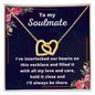 Interlocked hearts Necklace to my Soulmate