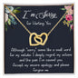 I'm Sorry Interlocking Hearts Necklace