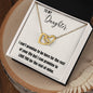 Interlocking Hearts Necklace for Loving Daughter
