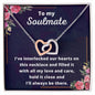 Interlocked hearts Necklace to my Soulmate