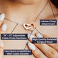 Interlocking Hearts Necklace for Loving Daughter