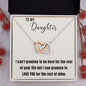 Interlocking Hearts Necklace for Loving Daughter