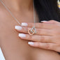 Never apart interlocking heart necklace to daughter