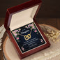Never apart interlocking heart necklace to daughter