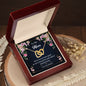 Never apart interlocking heart necklace to Mom