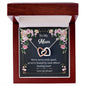 Never apart interlocking heart necklace to Mom