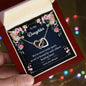 Never apart interlocking heart necklace to daughter