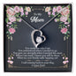 White gold Heart neckless with crystals, polished pendant for military mom