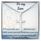 To my son, to my miracle cross chain necklace